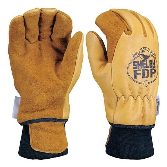 Shelby Firefighters Gloves,S,Elkhide Lthr,PR 5282 S