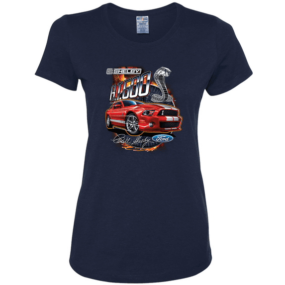Shelby G.T. 500 Cobra Red Speedster Ford Motors Classic Cars and Trucks Womens Graphic T-Shirt