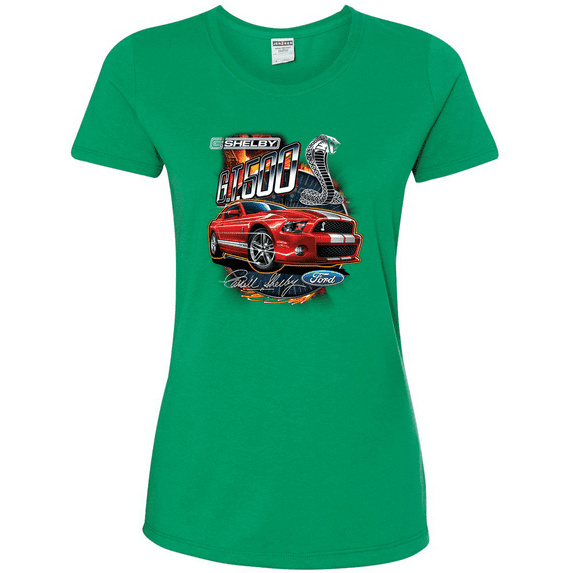 Shelby G.T. 500 Cobra Red Speedster Ford Motors Classic Cars and Trucks Womens Graphic T-Shirt