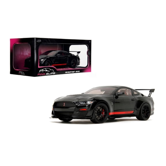 Shelby GT500 "Code Red" Black with Red Stripes "Pink Slips" Series 1/18 Diecast Model Car by Jada