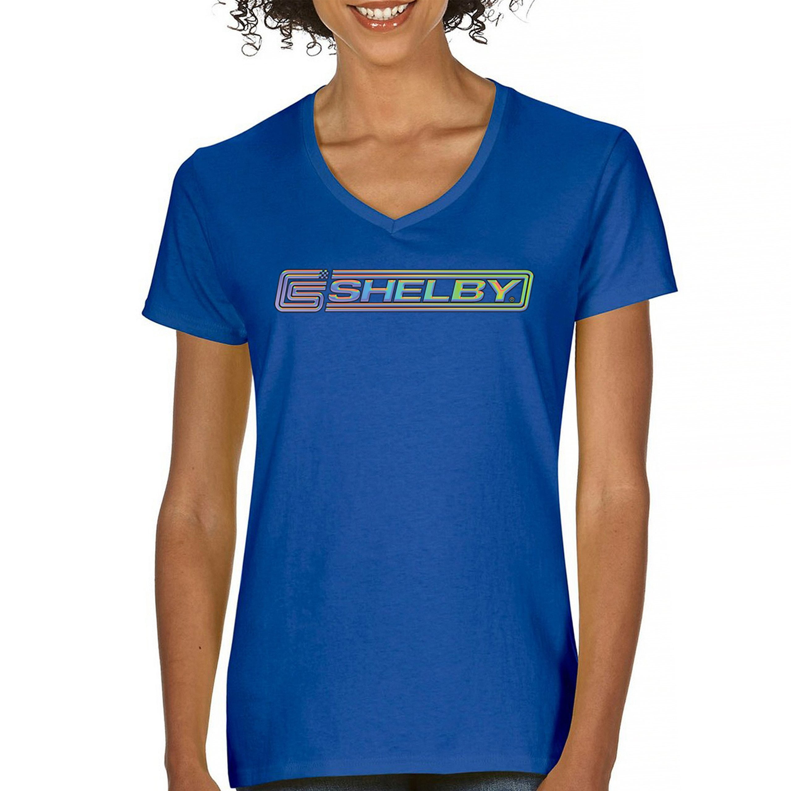 Shelby Holo Logo Women's V-Neck T-shirt American Mustang Shelby Holo Logo Women's V-Neck T-shirt American Mustang