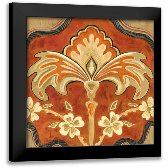 Shelby, Judy 15x15 Black Modern Framed Museum Art Print Titled - Kashmir Motif A