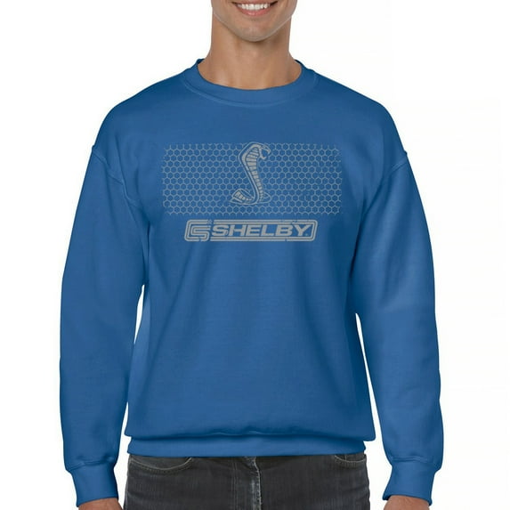 Shelby Logo Honeycomb Grille Sweatshirt Mustang Cobra GT Muscle Car GT500 GT350 Performance Powered by Ford Crewneck