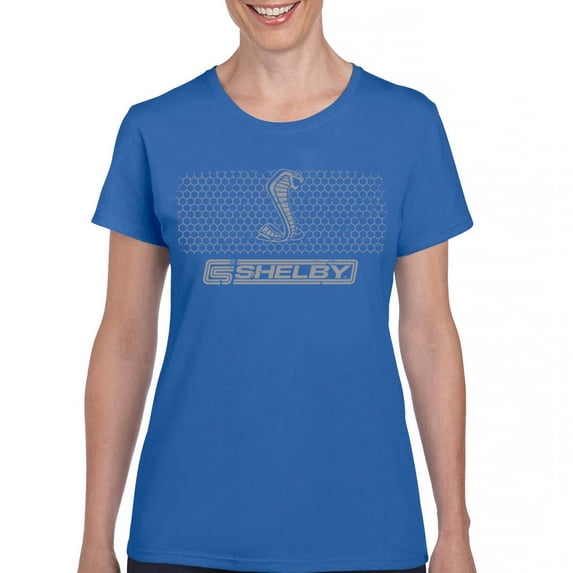 Shelby Logo Honeycomb Grille T-Shirt Mustang Cobra GT Muscle Car GT500 GT350 Performance Powered by Ford Women's Tee