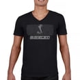 thumbnail image 1 of Shelby Logo Honeycomb Grille V-Neck T-shirt Mustang Cobra GT Muscle Car GT500 GT350 Performance Powered by Ford Tee, 1 of 7