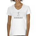 thumbnail image 1 of Shelby Logo Honeycomb Grille Women's V-Neck T-shirt Mustang Cobra GT Muscle Car GT500 GT350 Performance Powered by Ford Tee, 1 of 7