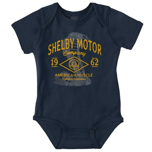 Shelby Motor Company Muscle Car Romper Boys or Girls Infant Baby Brisco Brands NB