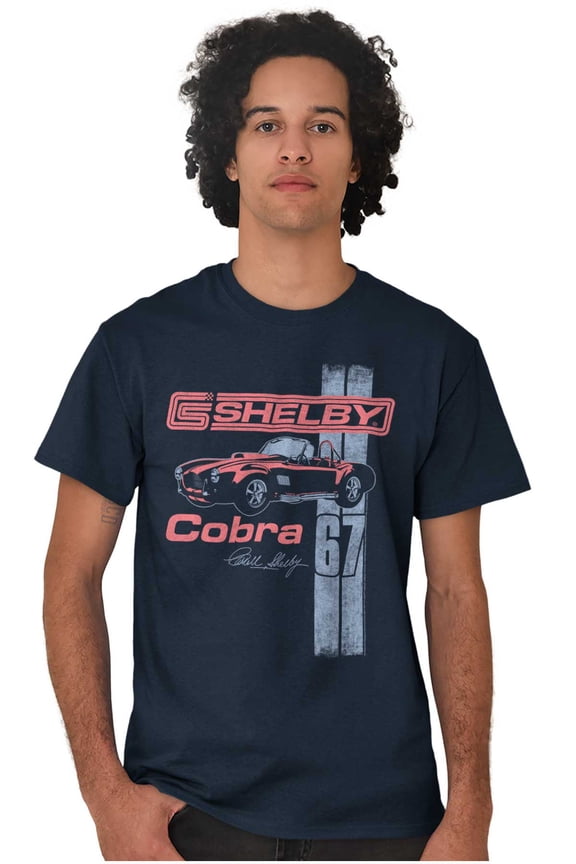 Shelby Motors Cobra Muscle Car Men's Graphic T Shirt Tees Brisco Brands S