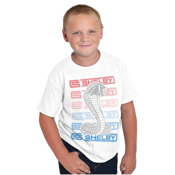 Shelby Motors Racing Cobra Logo Crewneck T Shirts Boy Girl Teen Brisco Brands S