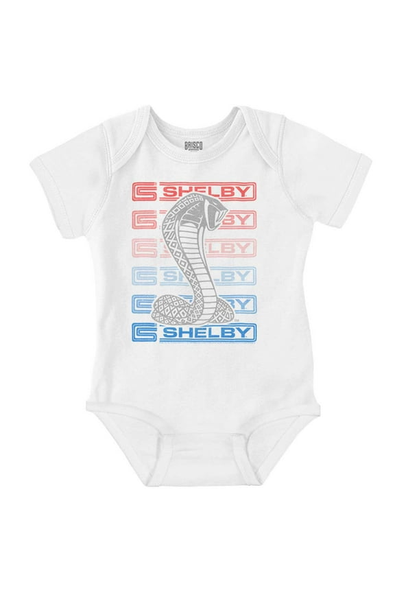 Shelby Motors Racing Cobra Logo Romper Boys or Girls Infant Baby Brisco Brands NB
