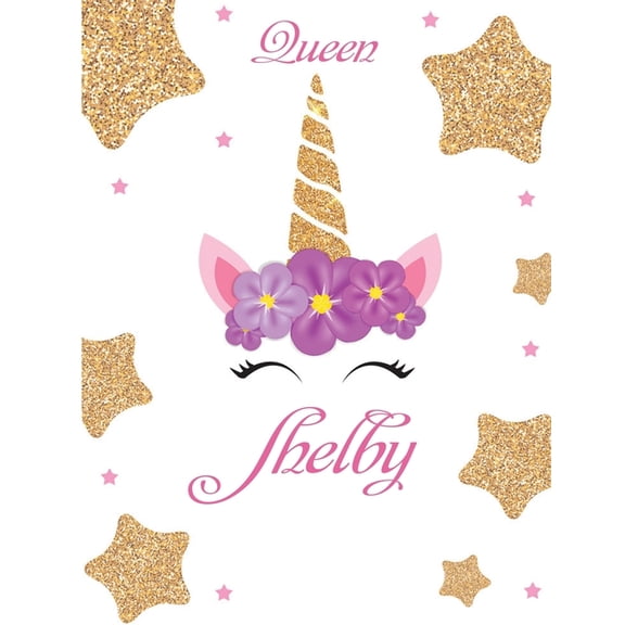 Shelby: Personalized Unicorn Sketchbook For Girl With Pink Name.Doodle, Sketch, Create! (Name gifts for girls and women(Queen), Pink unicorn Design). (Paperback)