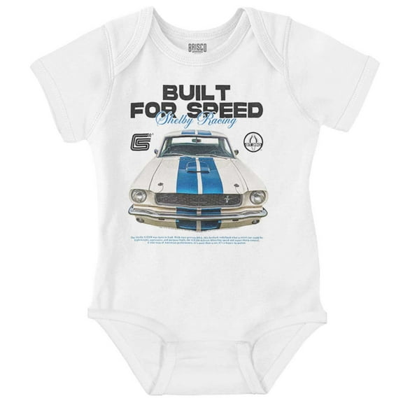 Shelby Racecar Built For Speed Romper Boys or Girls Infant Baby Brisco Brands NB