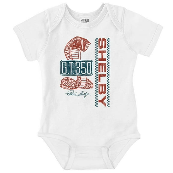 Shelby Racing GT 350 License Plate Romper Boys or Girls Infant Baby Brisco Brands 12M