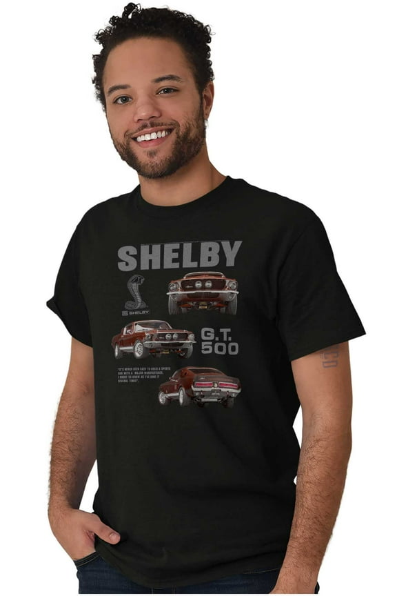 Shelby Racing GT 500 Muscle Car Men's Graphic T Shirt Tees Brisco Brands S