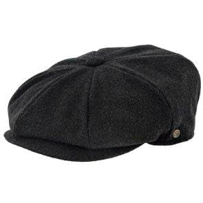 Walrus Hats Cap Grey Wool Blend 8 Panel Newsboy Classic Vintage Style with Quilted Lining, Double Snap Brim & Grosgrain Sweatband – Stylish 1920s Inspired Design