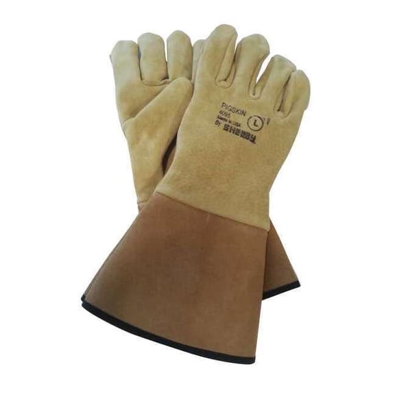 Shelby Welding Gloves, Gauntlet Cuff, Wing Thumb, Premium Pigskin, M, 1 PR 4095M