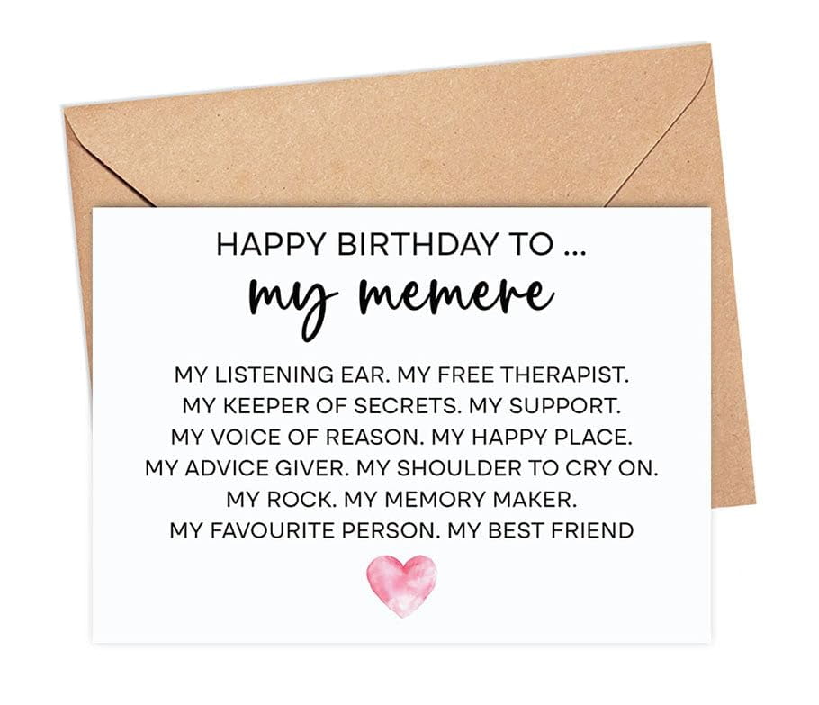 ShelbyShops Happy Birthday To You My Memere Card - Poem Memere Birthday ...