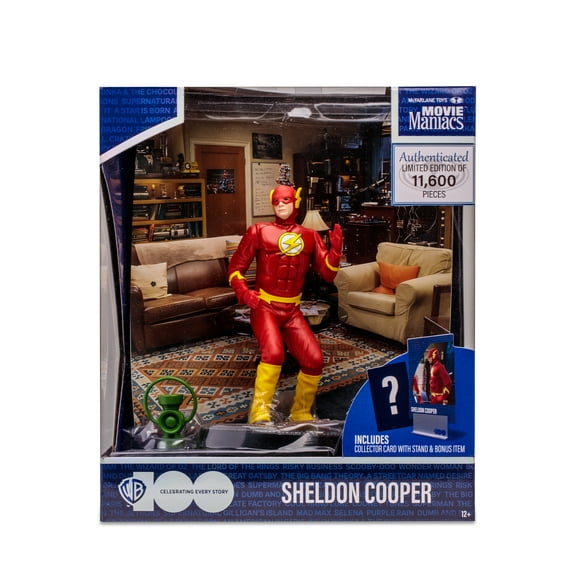 Sheldon Cooper as Flash from The Big Bang Theory (WB 100: Movie Maniacs) 6" Posed Figure