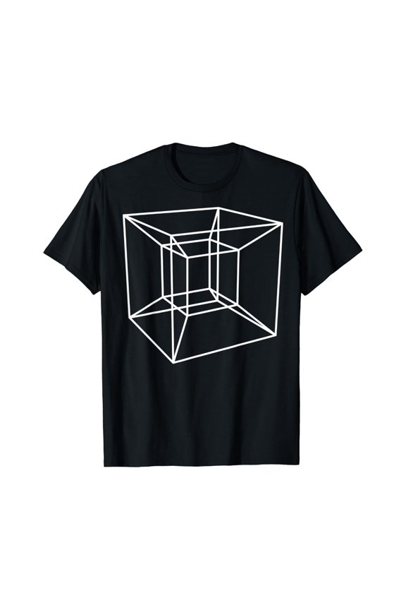 Sheldon Nerdy Tesseract Hypercube Math Teacher Student Gift T-Shirt Size S-5XL
