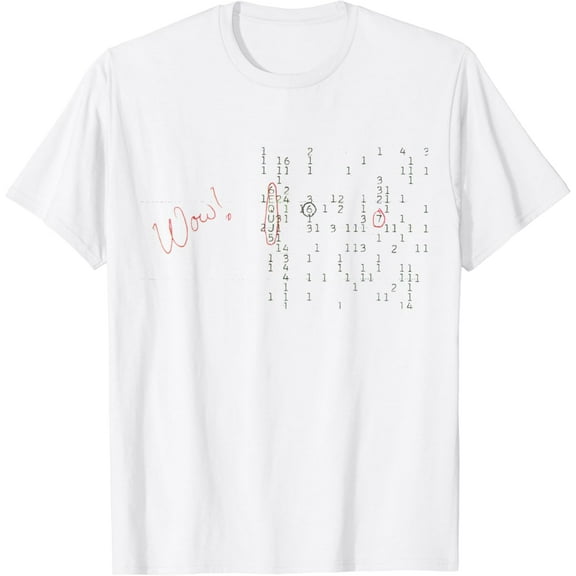 Sheldon Nerdy Wow Signal UFO Alien World Contact Day Gift T-Shirt100% pure cotton white short-sleeved T-shirts for men and women