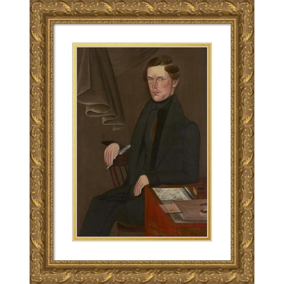 Sheldon Peck 17x24 Gold Ornate Framed and Double Matted Museum Art Print Titled - John Aylsworth (ca. 1836)
