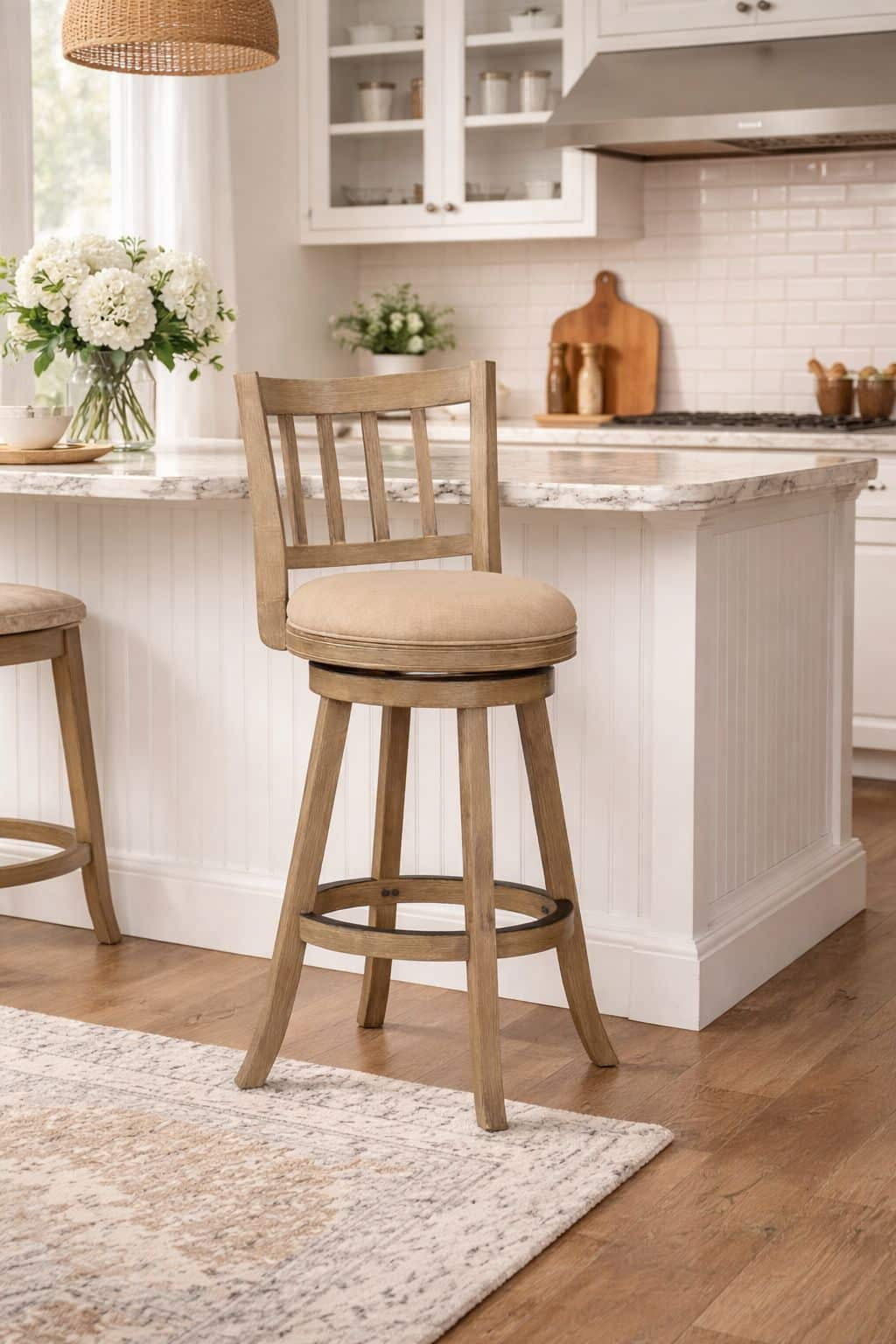 Sheldon Swivel Bar Stool - Oatmeal