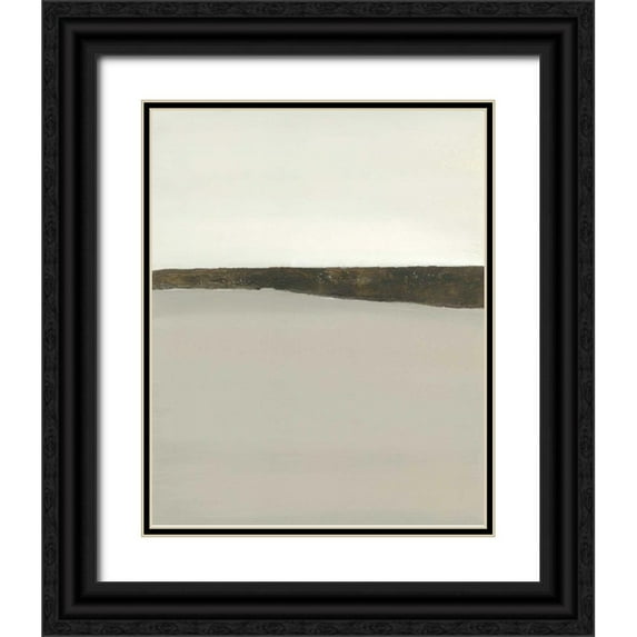 Sheler, Sammy 20x24 Black Ornate Wood Framed with Double Matting Museum Art Print Titled - Hedge Rows