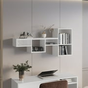Shelf 22" H,7 Shelves,White,White Engineered Wood Furniture Primary Living Space Display Shelving Etageres