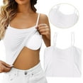 thumbnail image 1 of Shelf Bra Camisoles Adjustable Spaghetti Strap Tank Tops Basic Layer Athletic Crop 1x Top Back Support Junior Top Ally Tops Women Sheer Top Women 2xl Crop Tops Women Sleeveless Top Long Fitness Top, 1 of 5