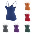 thumbnail image 1 of Shelf Bra Camisoles Adjustable Spaghetti Strap Tank Tops Basic Layer, 1 of 7