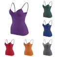 thumbnail image 1 of Shelf Bra Camisoles Adjustable Spaghetti Strap Tank Tops Basic Layer, 1 of 7