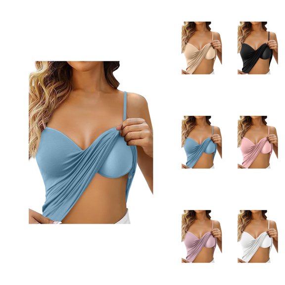 Shelf Bra Camisoles, Adjustable Spaghetti Strap Tank Tops for Women, Cotton Basic Layer Undershirt Cami
