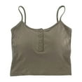 thumbnail image 1 of Shelf Bra Camisoles for Women - Adjustable Spaghetti Strap Tank Tops, Basic Layer (One Size, Longer Length), 1 of 3