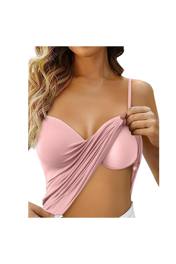 Shelf Bra Camisoles - with Adjustable Spaghetti Straps, Shelf Bra without Padding, Soft and Breathable Fabric, Multiple Colors and Styles