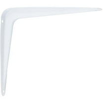 Shelf Bracket, 5" x 6", No Screws Included, White by Stone Harbor Hardware