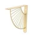 thumbnail image 1 of Shelf Bracket Decorative Fan-Shaped with Screws Home Bookshelf Golden 20cm, 1 of 6