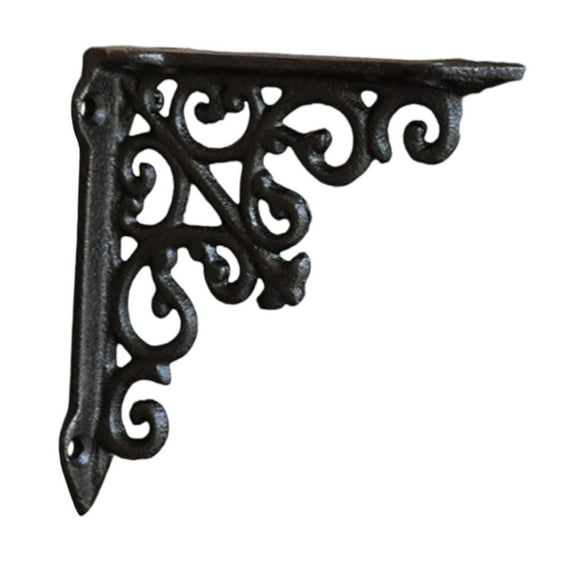 Shelf Bracket Wall Mount Corner Brace Vintage Style Iron for Home Kitchen Living Room Floating Shelves