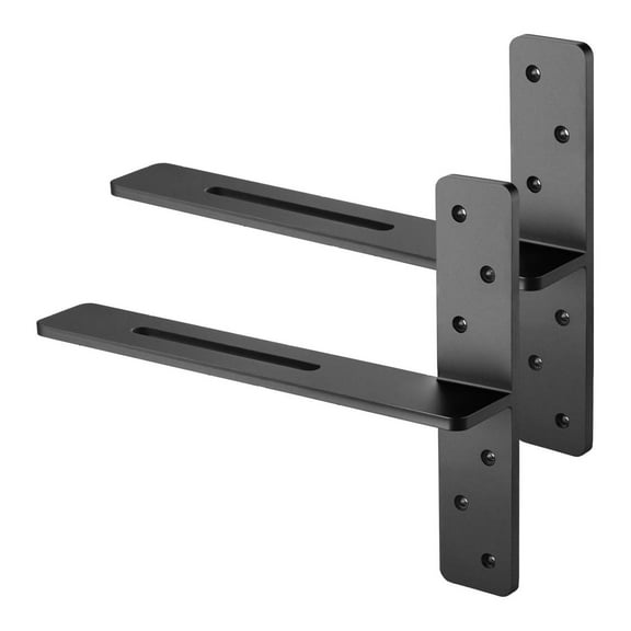Shelf Brackets 16 Inch - Heavy Duty Floating Shelf Brackets 2 Pcs - T-Shaped Wall Shelves - Strong Support for Home, Kitchen, Garage