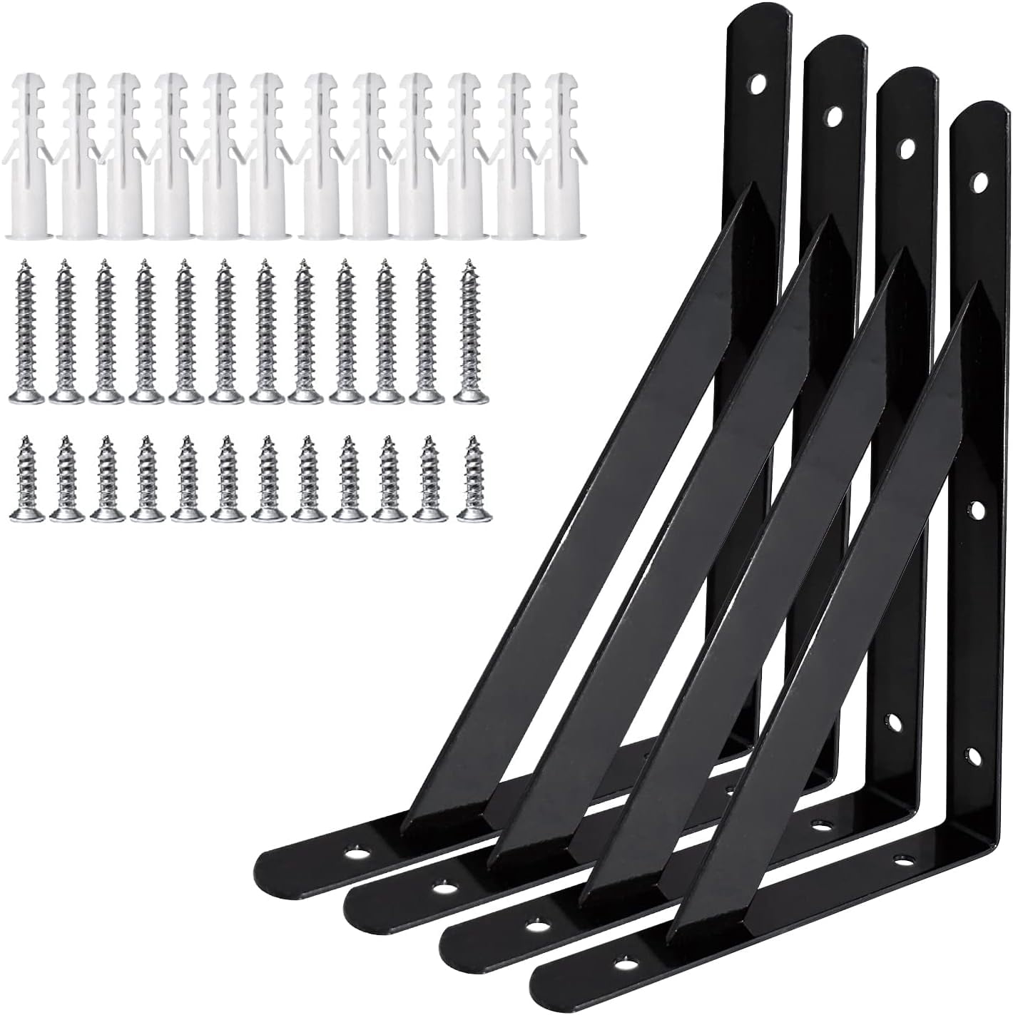 Shelf Brackets 16 Inch X 10  Heavy Duty 4 6 8 10 12 16 20 L For Shelves Wall Mount Metal Wood