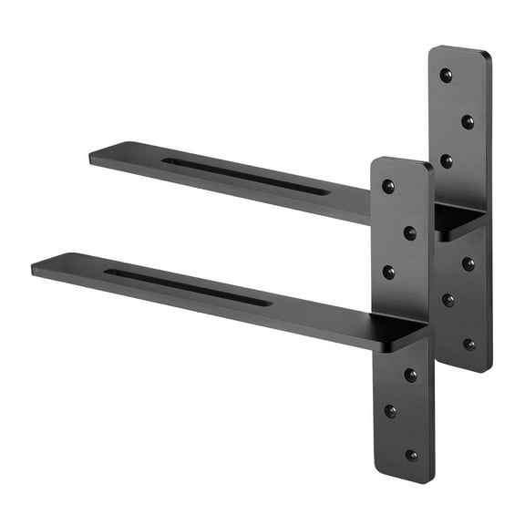 Shelf Brackets 18 Inch - Heavy Duty Floating Shelf Brackets 2 Pack - T-Shaped Wall Shelf Brackets for Strong Support - Concealed Design for Home, Kitchen, Garage