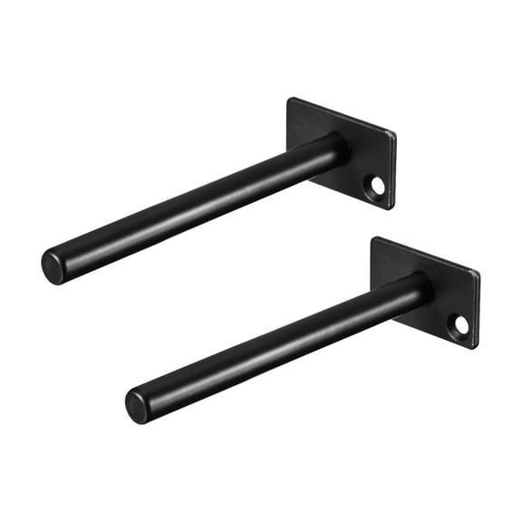 Shelf Brackets, 2 Pack 5" - Metal Hidden Floating Shelf Bracket, Round Invisible Shelf Supports for Wood Shelves