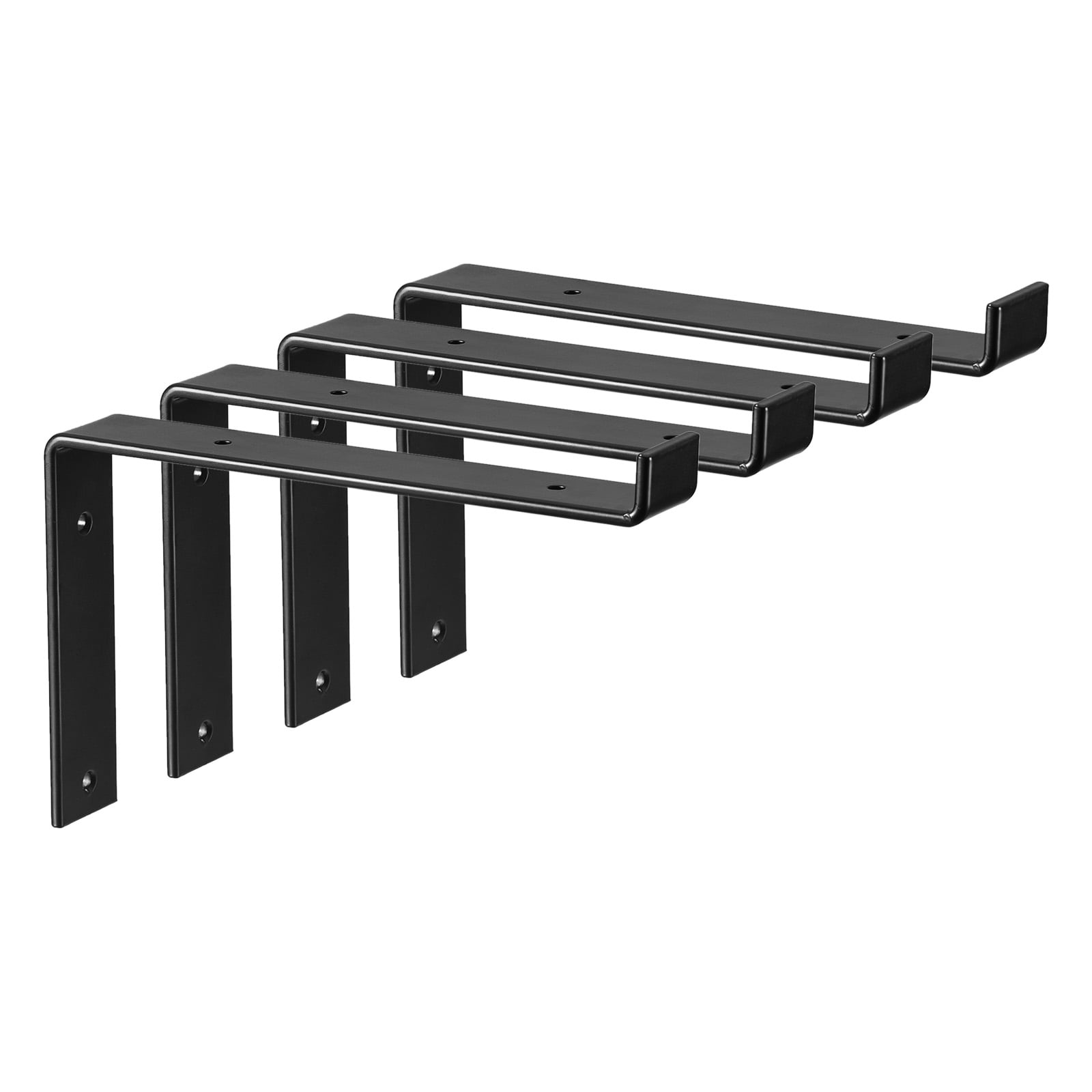 Shelf Brackets, 4Pcs 235x150mm - Metal Hidden Floating Shelf Z Bracket, Invisible Shelf Supports for Wood Shelves