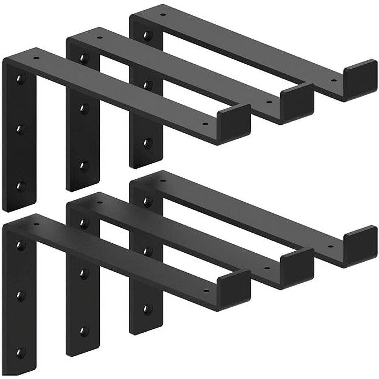 Shelf Brackets12 Inch Lip Brackets for Shelves, Industrial Steel