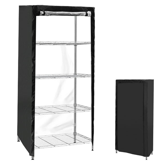 Shelf Cover Waterproof Storage Shelving Unit Cover Dustproof Wire Rack Covers Outdoor Shelf Display Rack Protective Cover Indoor Wire Rack Dust Cover with Zipper for Keeping Rack Clean
