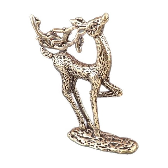 Shelf Decorations for Living Room Vintage Brass Elk Figurine Home Decor Living Room Vintage Office Decor Collectible Figurines for Shelf Table and Desk One Piece