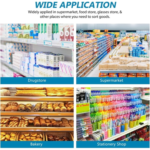 Shelf Divider Organizer 20pcs Shelf Dividers Clear Plastic Commodity Separator L Shaped Supermarket Organizer for Kitchen Cabinet Bookcase Office Retail Store$$Home Decor, Kitchen, & Other