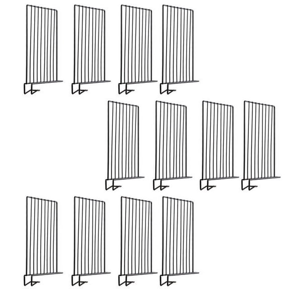Shelf Dividers, 12 Pack Metal Closets Shelves Organizer, Black