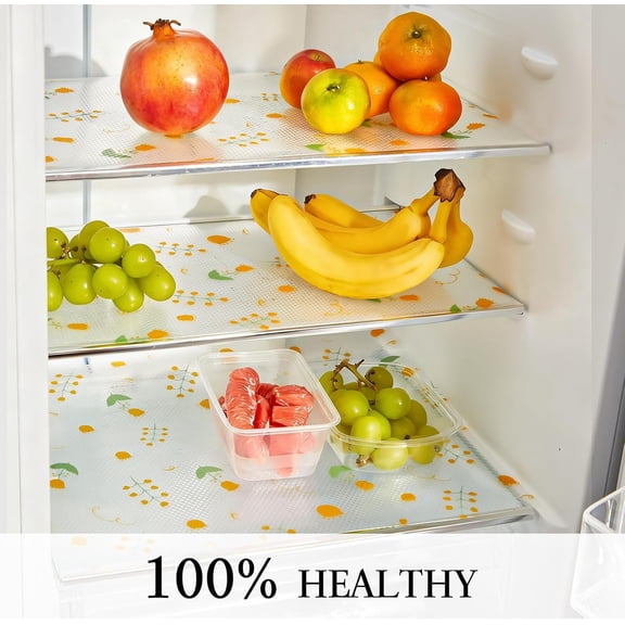 Shelf and Drawer Liner for Kitchen Cabinet, EVA Non-Adhesive Waterproof Shelf Paper, Non Slip Decorative Grip Shelves Liners for Dresser Pantry Bathroom Refrigerator (Floral,24 in x 20 FT)