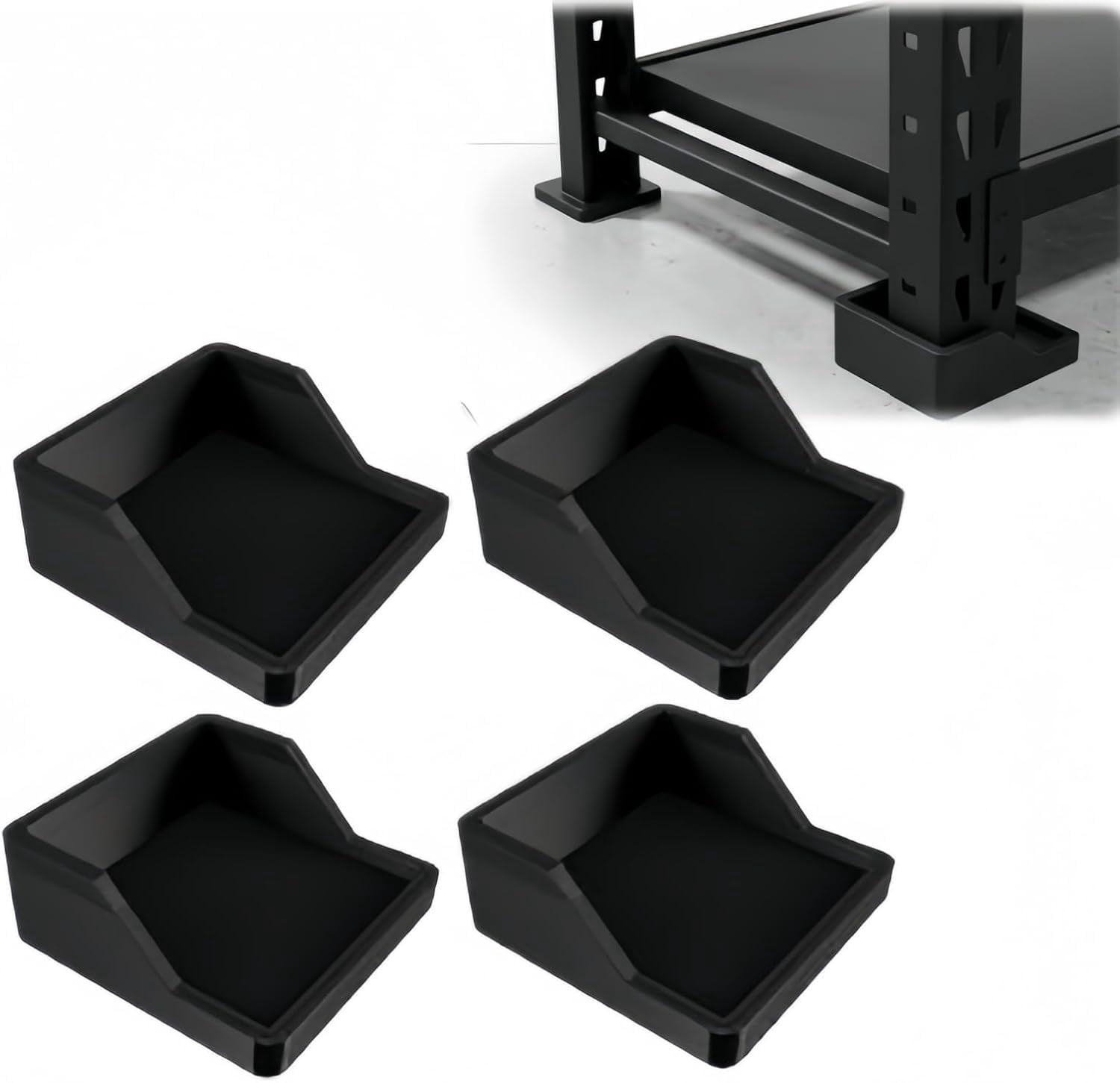 Warehouse Rack Protection Foot Shelf Feet Compatible with Husky Warehouse Shelving, Protective Rack ...