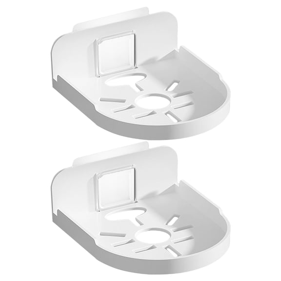 HOMEMAXS Wall Mount Storage Shelf for Camera Monitor Speaker White PC Material 2 Pcs 5.9 Inches